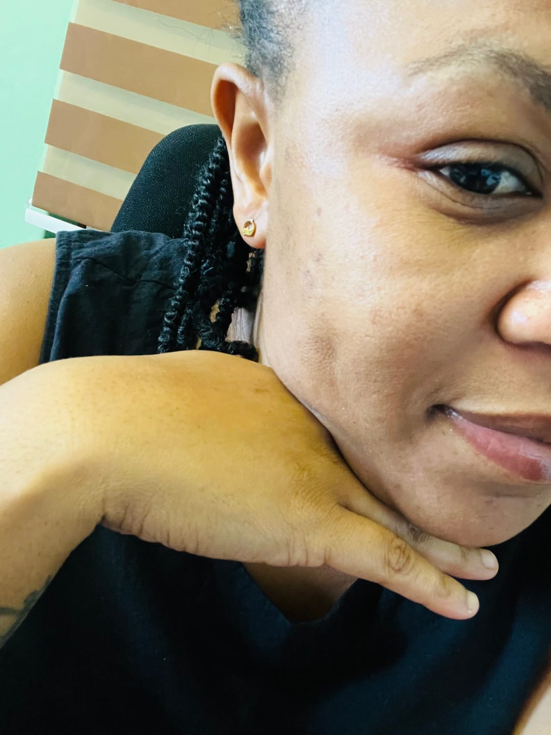 Customer photo review of Gold Thando Studs