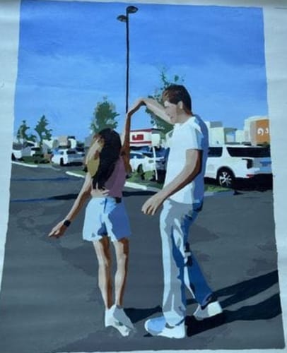 Customer photo review of Custom Portrait Paint By Numbers