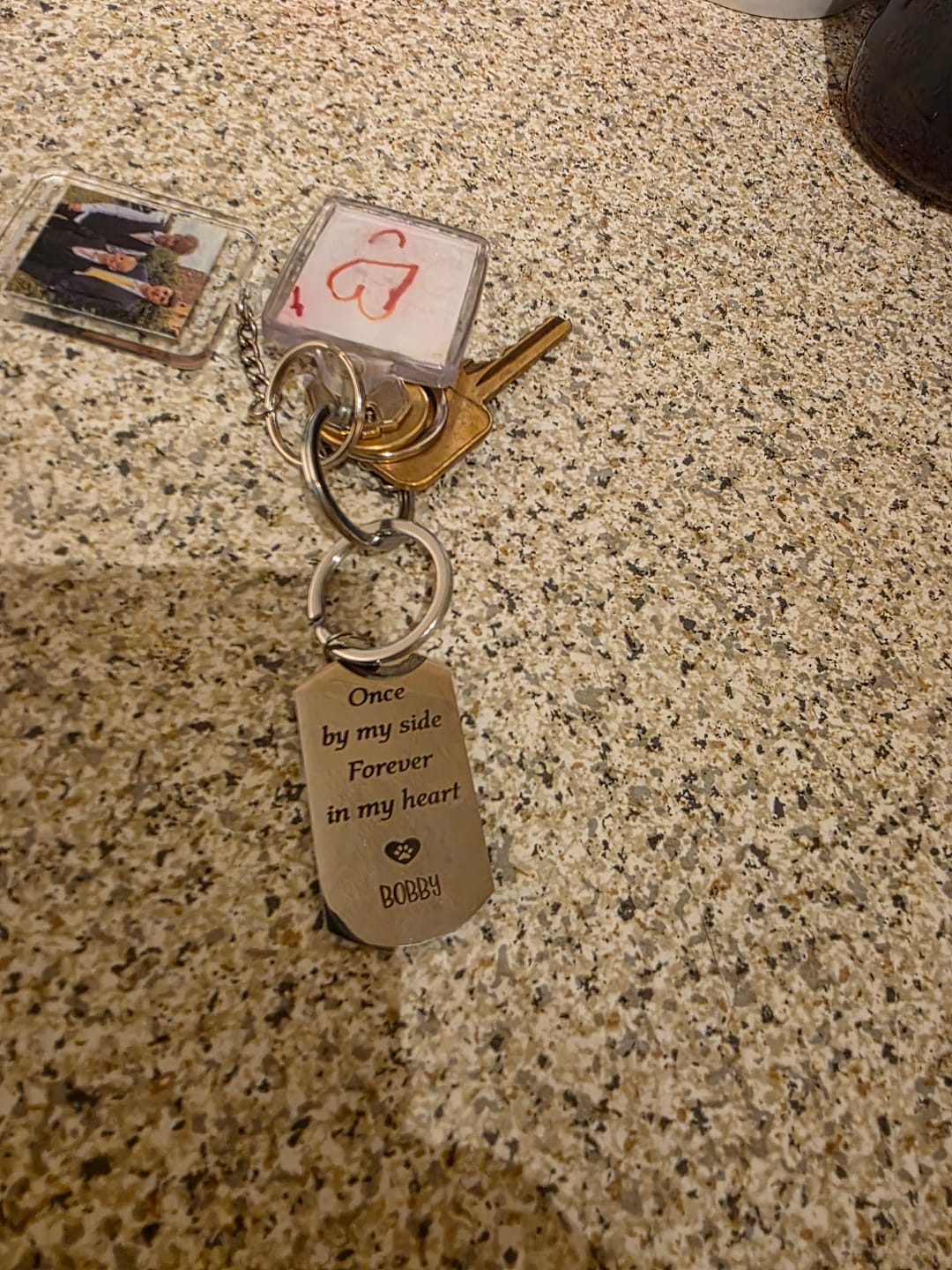Customer photo review of Personalized Pet Keychain
