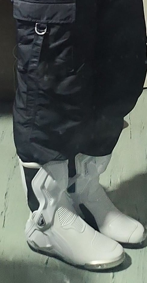 Customer photo review of Motorcycle Riding Boots White