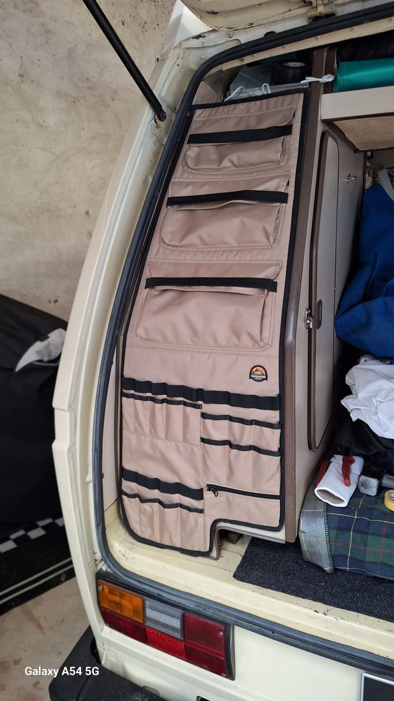 Customer photo review of VW T3/T25 Westfalia Rear Cabinet Tool & Storage Panel