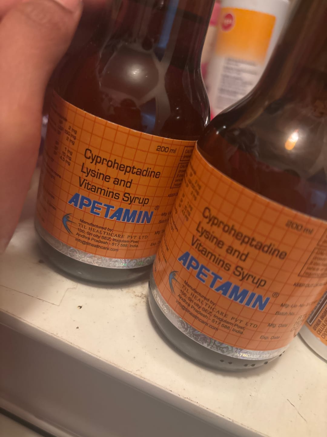Customer photo review of Apetamin Vitamin weight gain syrup $19.99 | Fast Shipping within 2 days