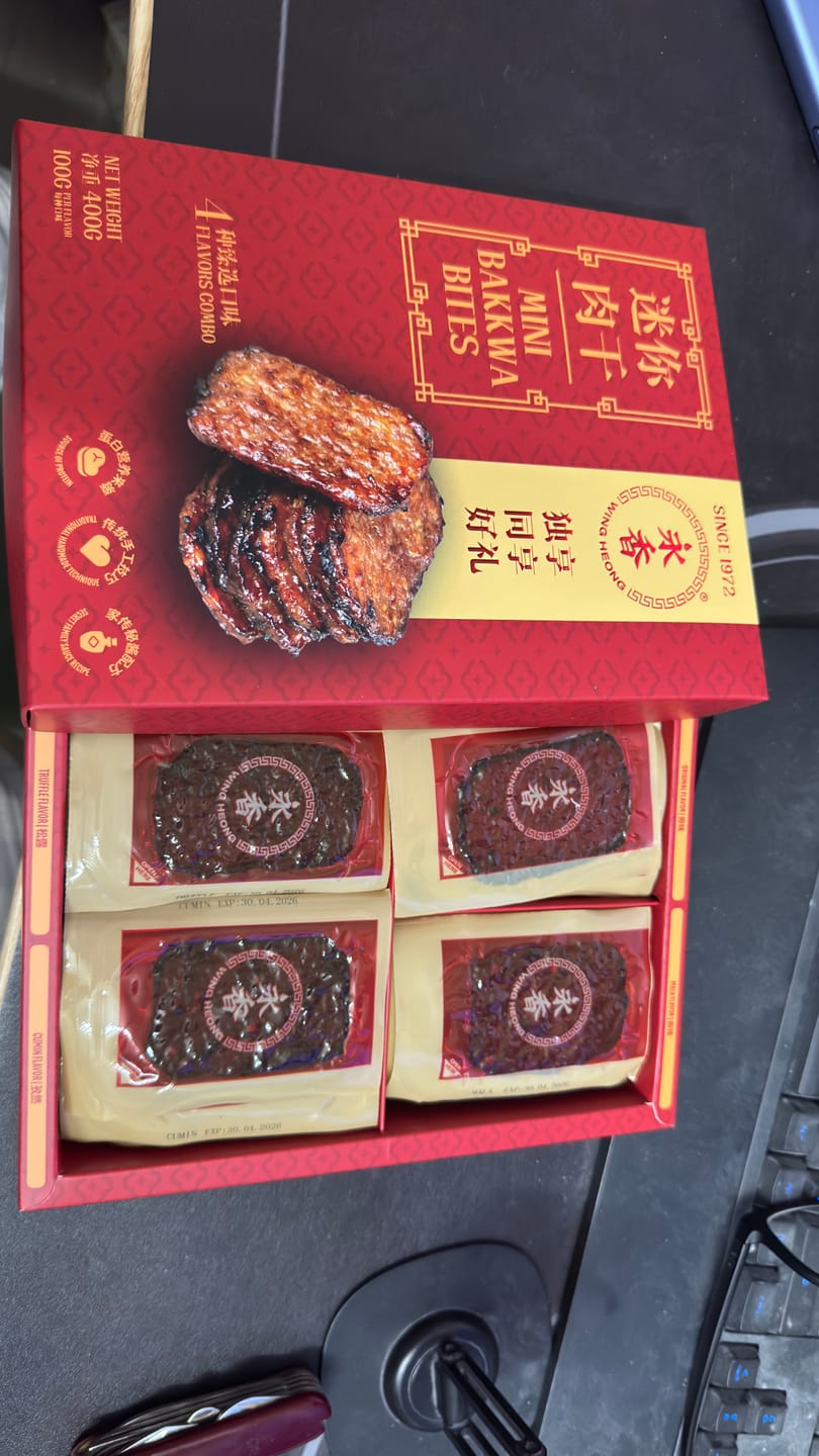 Customer photo review of Mini Bakkwa Bites Combo Box