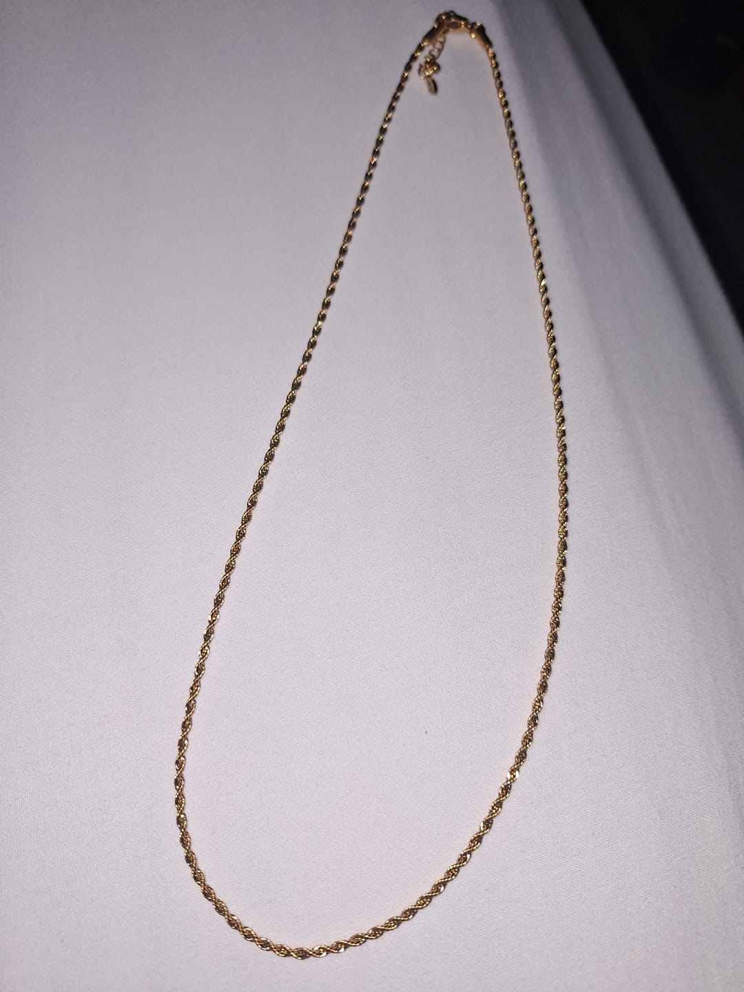 Customer photo review of Rope Necklace In Gold