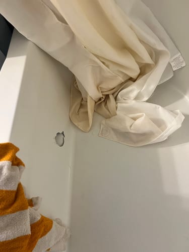 Customer photo review of Large Wall Damage - Tub and Shower Repair Kit