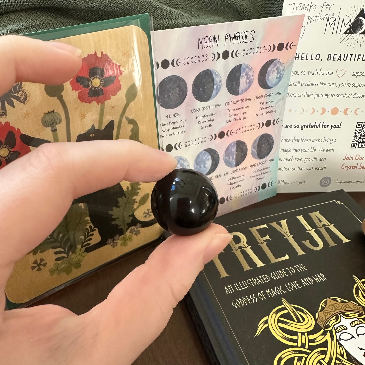 Customer photo review of Obsidian Mini Spheres for Personal Growth