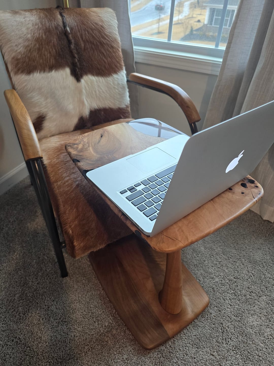 Customer photo review of C-Shaped Luxury Resin End / Side Table - Unique Gift Idea