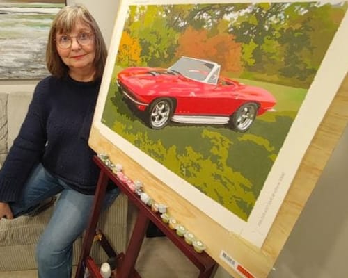 Customer photo review of Custom Landscape Paint By Numbers