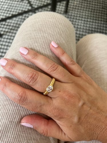 Customer photo review of OVAL CROISSANT RING