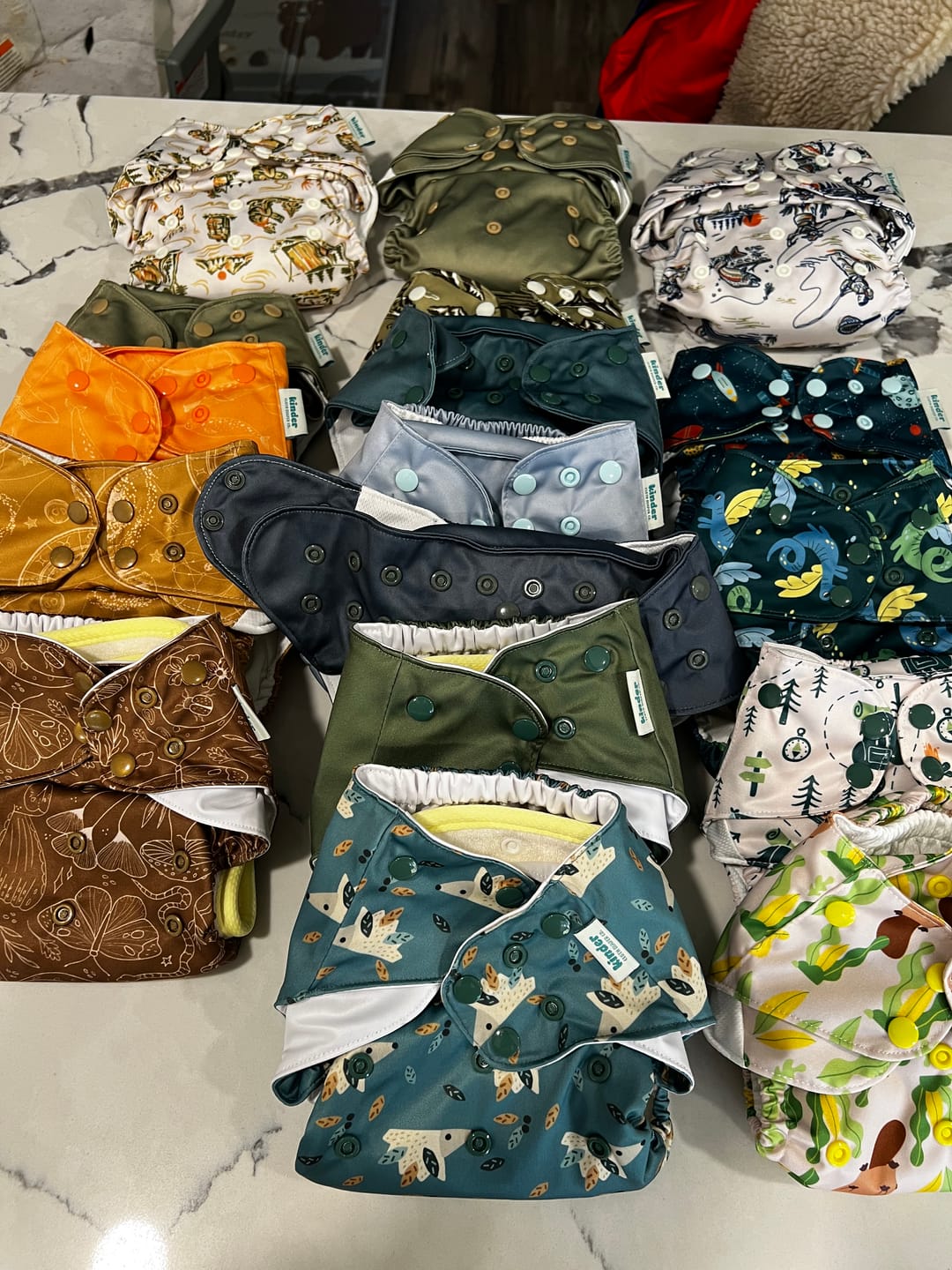 Customer photo review of Solid Color: Essentials Pocket Cloth Diaper with Athletic Wicking Jersey, Grows with your Baby
