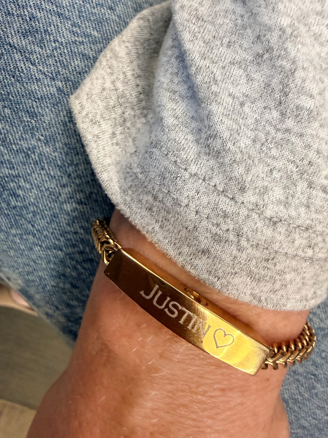 Customer photo review of Franco Link ID Urn Bracelet | 4MM