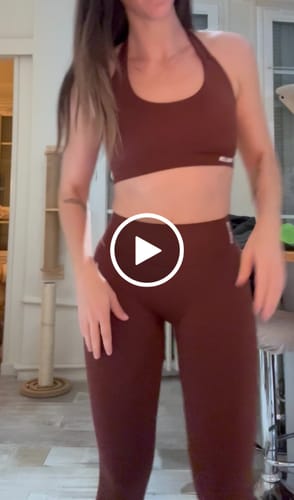 Customer video review of Legging Ventre-Plat - Bellerive Marron