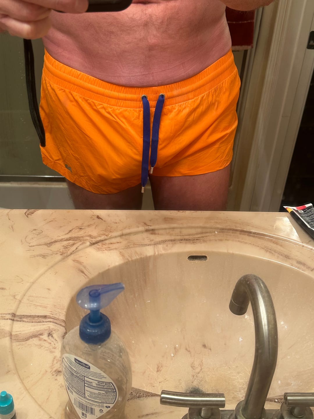Customer photo review of Men's Quick-Dry Beach Shorts with Drawstring