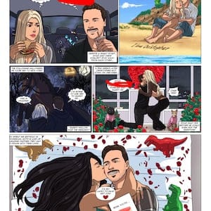 Customer photo review of Custom Comic Strip - Turn Your Love Story Or Favorite Memories Into A Comic