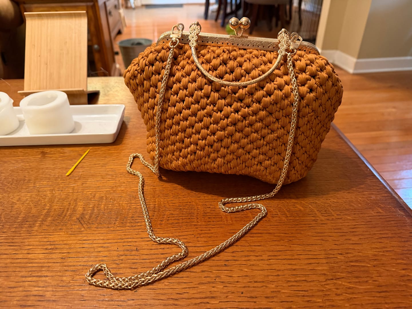 Customer photo review of CrochetPark™ Lotus Handbag DIY KIT