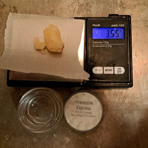 Customer photo review of Pineapple Express | THCA Crumble