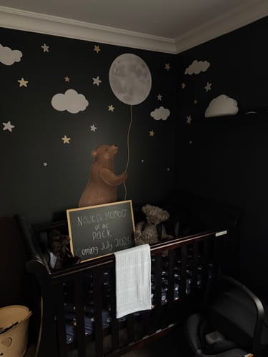 Customer photo review of Bear & Moon Nursery Wall Decals