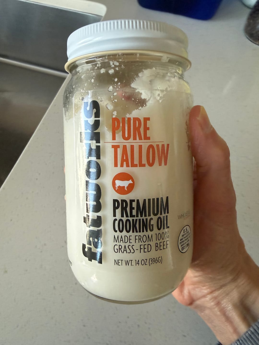 Customer photo review of Grass Fed Beef Tallow (14 oz)