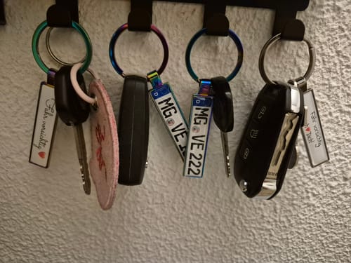 Customer photo review of Kennzeichen Schlüsselanhänger Mini Nummernschild Metall