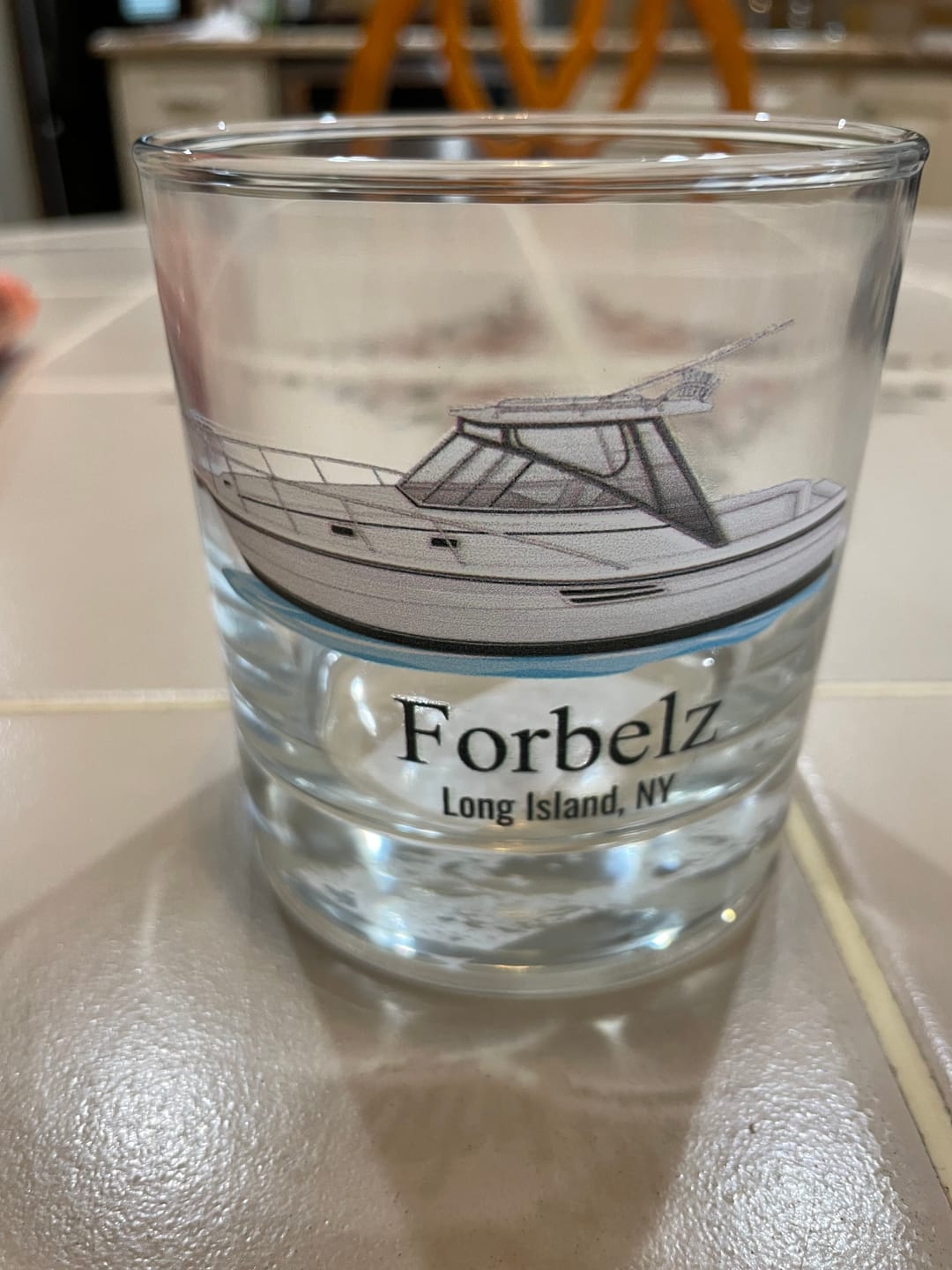 Customer photo review of Custom Bar Glass