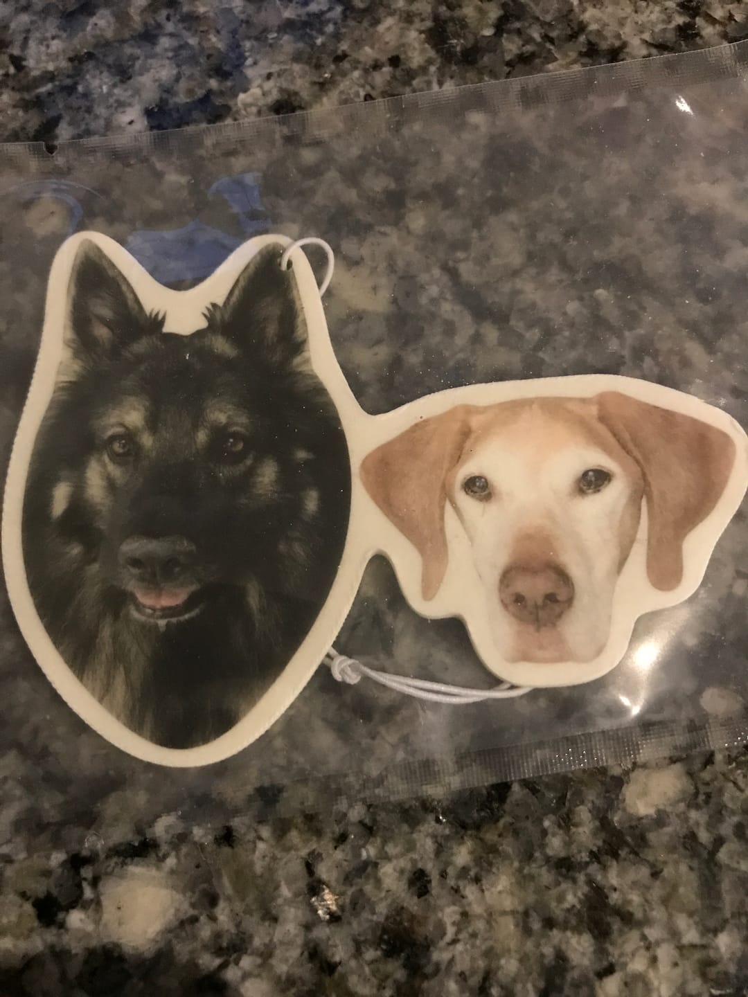 Customer photo review of Personalised Custom Car Air Freshener With Your Photo