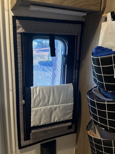 Customer photo review of Sprinter Ekko - FitRV Bathroom Window Shade
