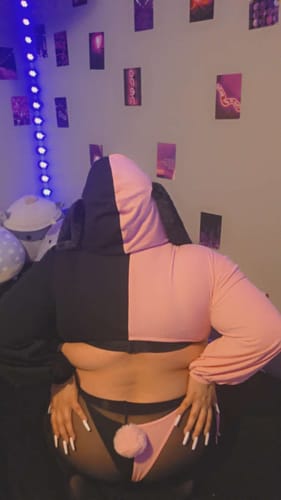 Customer photo review of Chic Bunny Ear Hoodie Bodysuit for sale