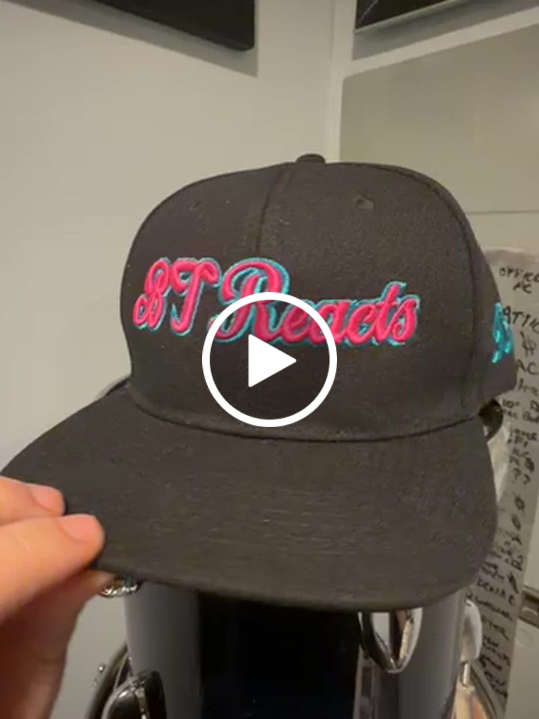 Customer video review of Custom Black 3D Puff Embroidery Flat Embroidery Casual Sport Baseball Cap