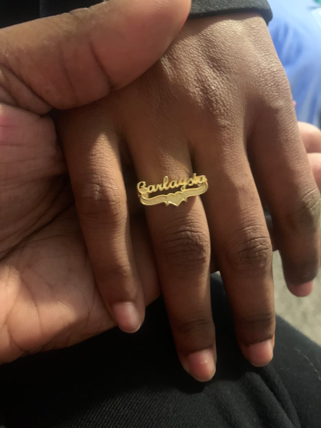 Customer photo review of 3D Name Ring