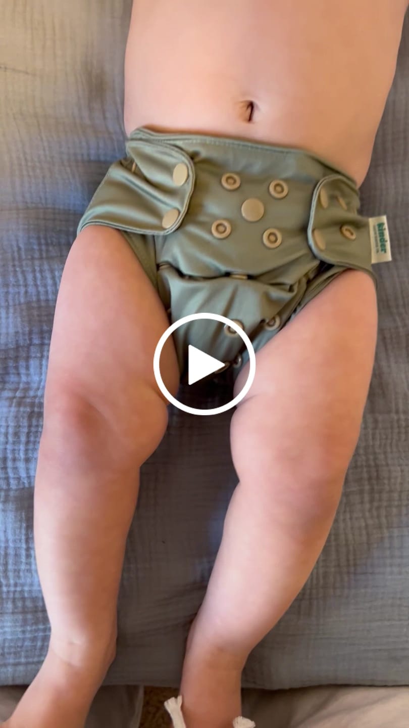 Customer video review of Solid Color: Essentials Pocket Cloth Diaper with Athletic Wicking Jersey, Grows with your Baby