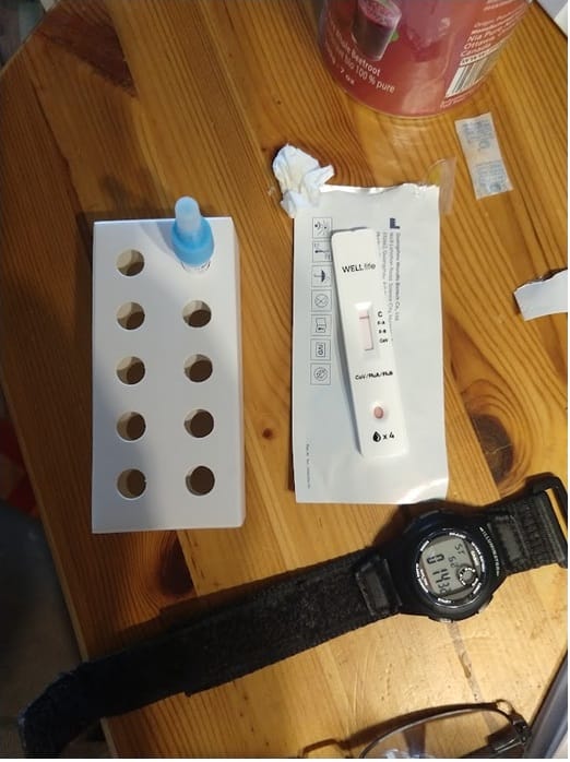 Customer photo review of WELLlife™ 3-in-1 COVID / Flu A&B Test Kit - 25 Pack