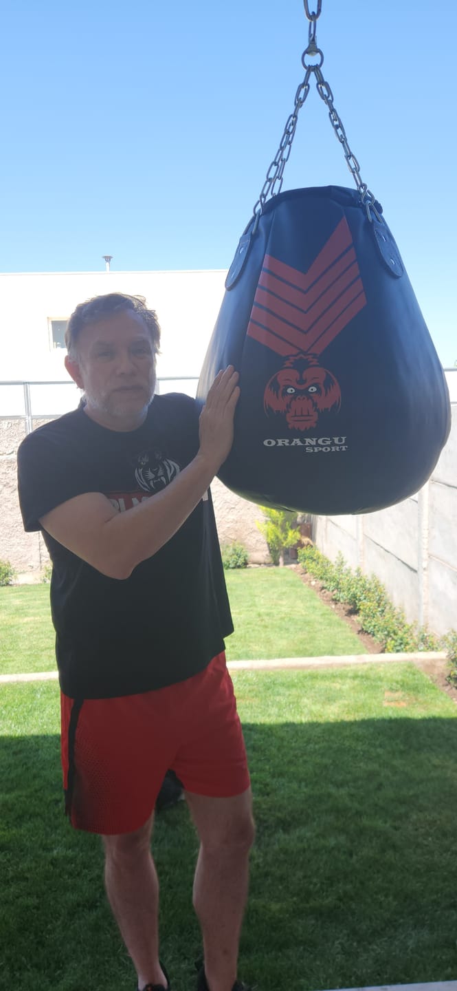 Customer photo review of SACO DE BOXEO TIPO BOLA / ORANGU SPORT