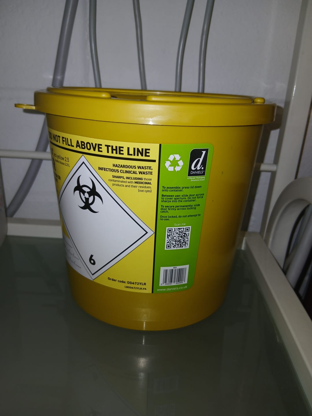 Customer photo review of Sharpsguard 2.5 Litre Yellow Sharps Bin