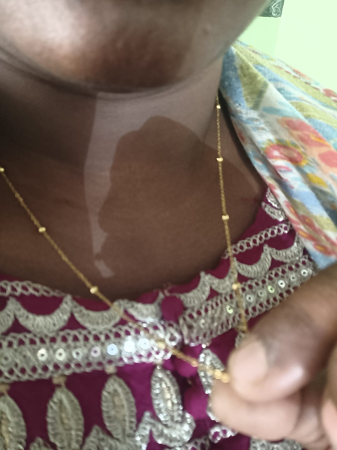 Customer photo review of Beaded Chain Necklace