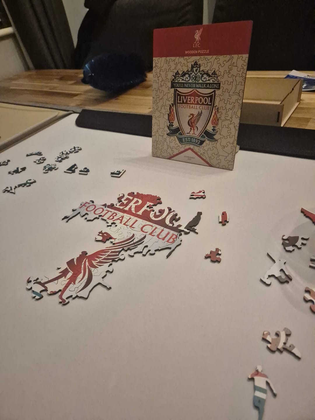 Customer photo review of Liverpool FC® Crest - Wooden Puzzle