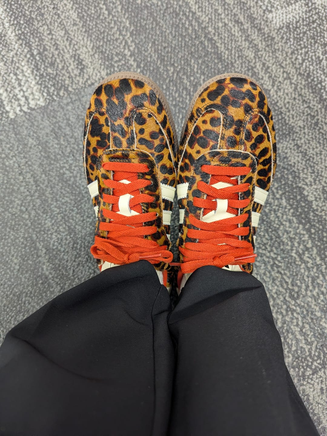 Customer photo review of adidas Samba OG Red Leopard Women's