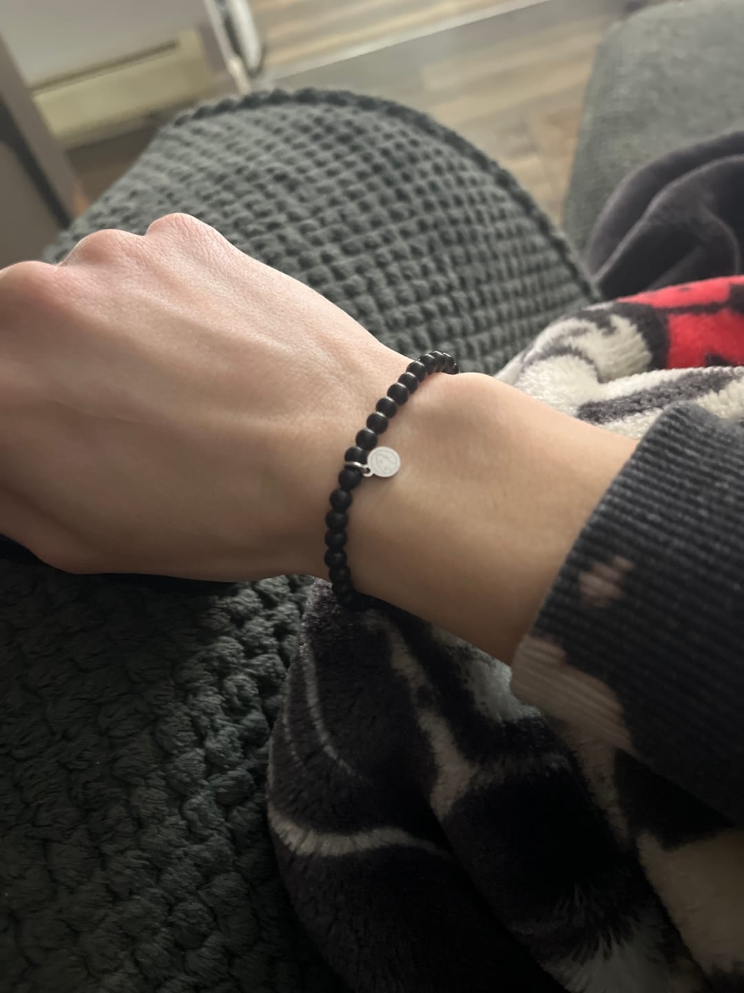 Customer photo review of Obsidian Beaded Duo Mini