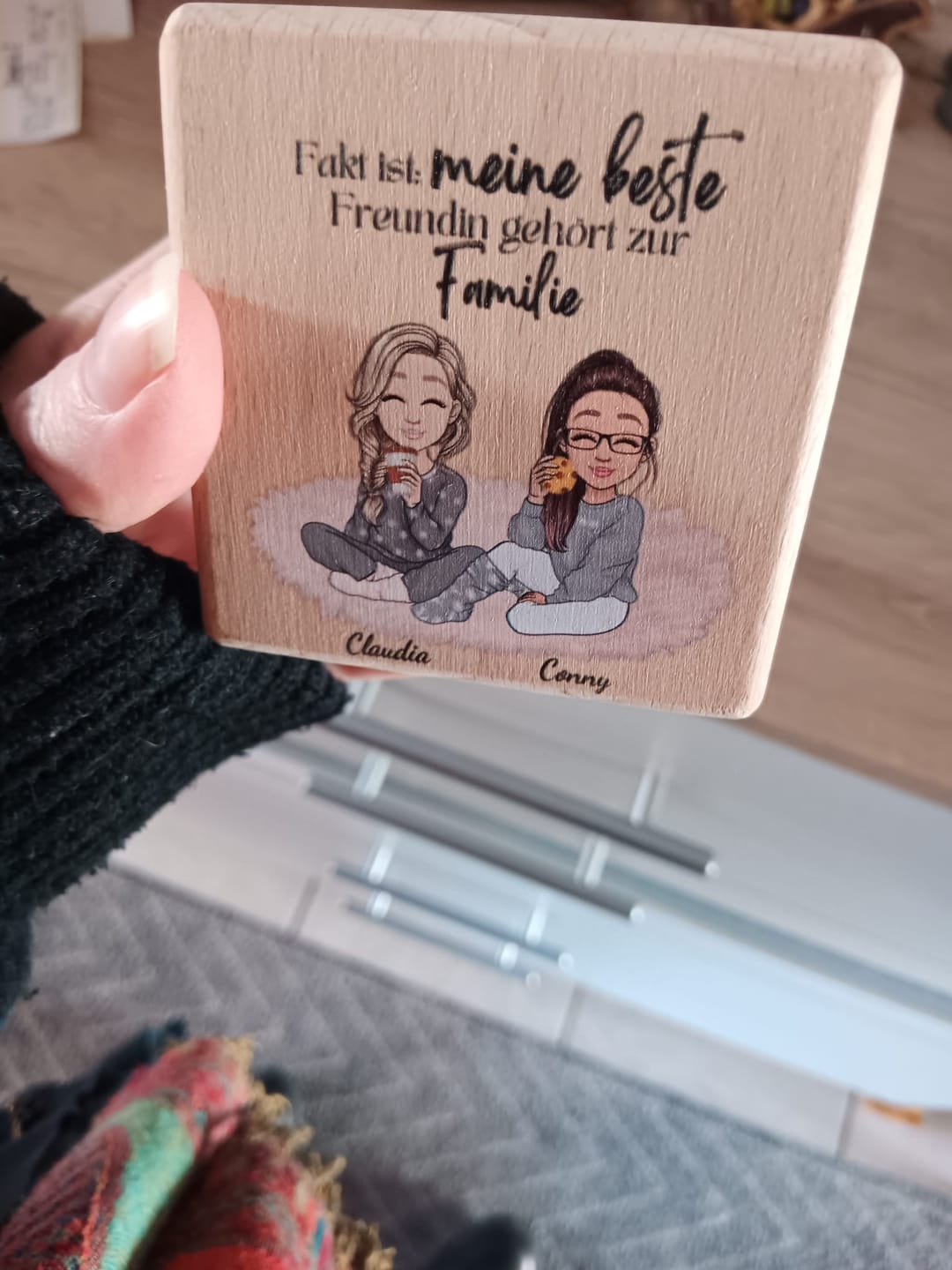 Customer photo review of Herzensmenschen - Personalisierter Kerzenwürfel