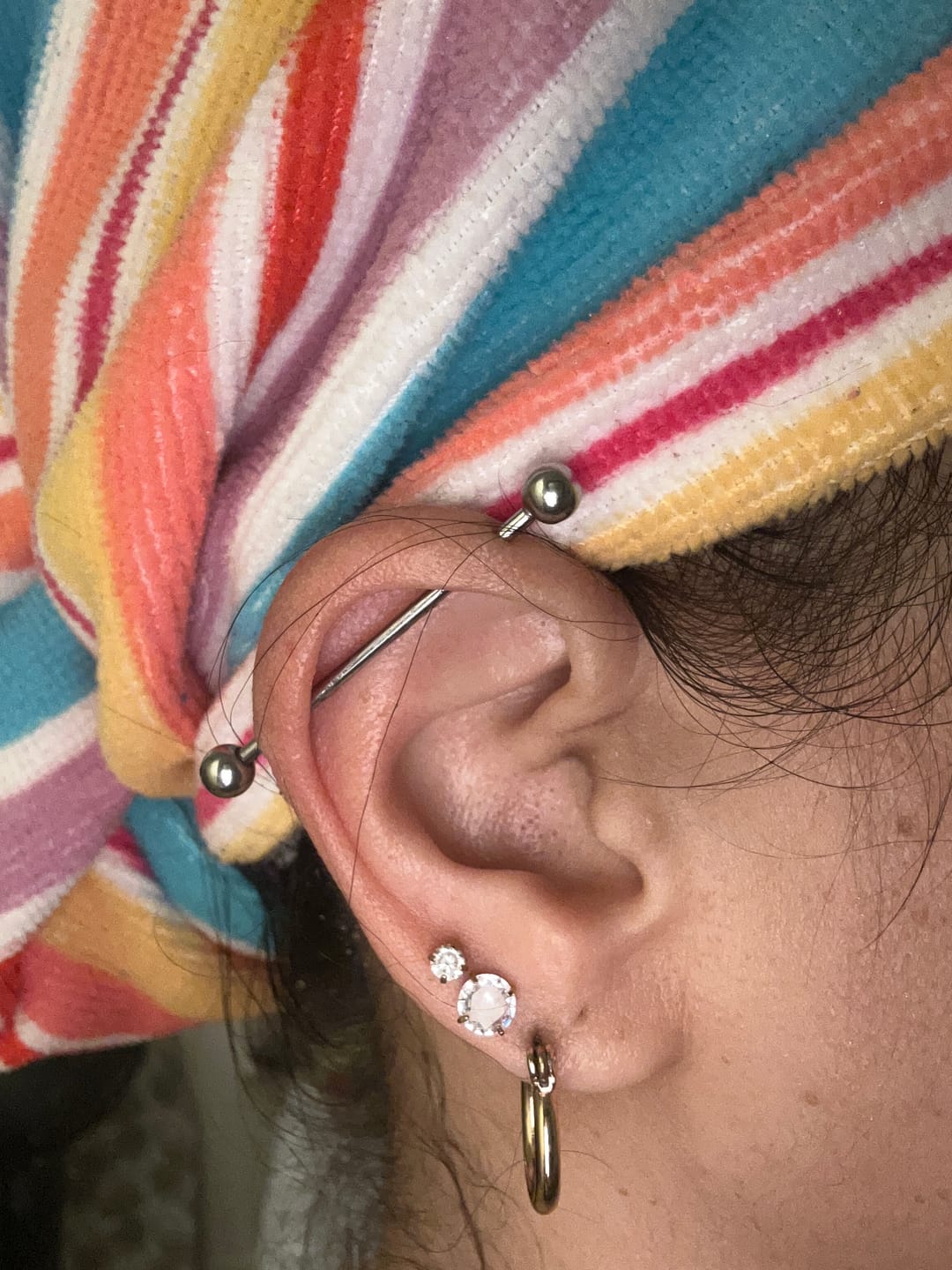 Customer photo review of Constellation Stud Set (set of 5 Pairs) (Bundle)
