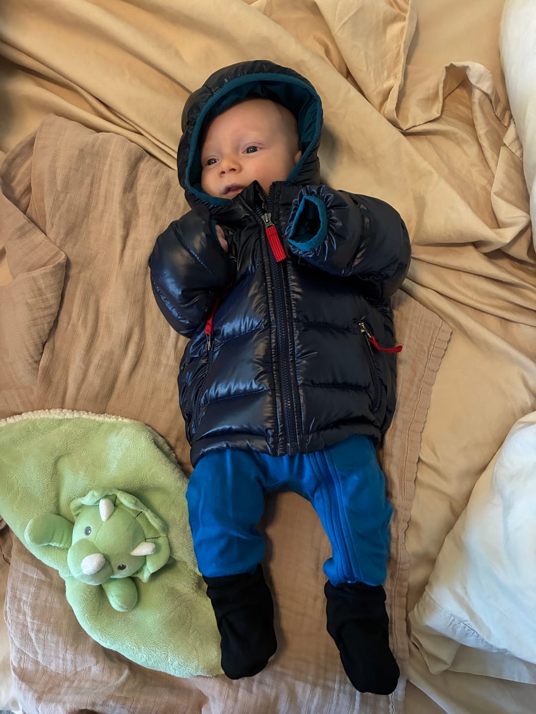 Customer photo review of Baby Midweight Merino Zippy
