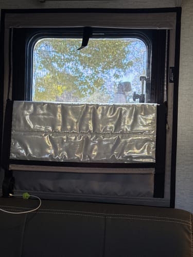 Customer photo review of Sprinter Ekko - FitRV Dinette Shade (Driver Side)