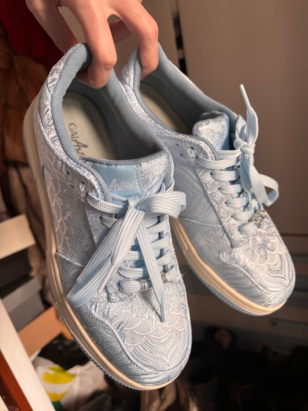 Customer photo review of Nihonga inspired Silk Sneakers