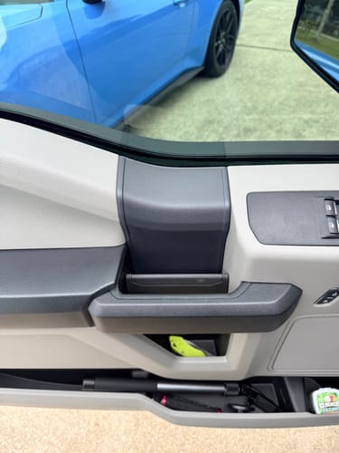 Customer photo review of F150 2015-2020 Interior Door Handle Trim Hard Carbon Fiber Cover