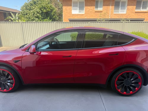 Customer photo review of Model Y Rim Protector For 21'' Uberturbine and 20'' Induction Wheel Ultimate Protection Refreshed Wheels(4 Pack)