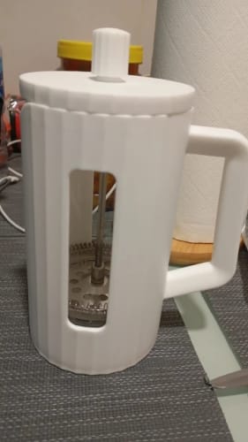 Customer photo review of Cafetera de prensa francesa de 1000ML/600ML, cafetera de casa de vidrio de alto borosilicato, Espumador de espuma de leche, tetera Barista