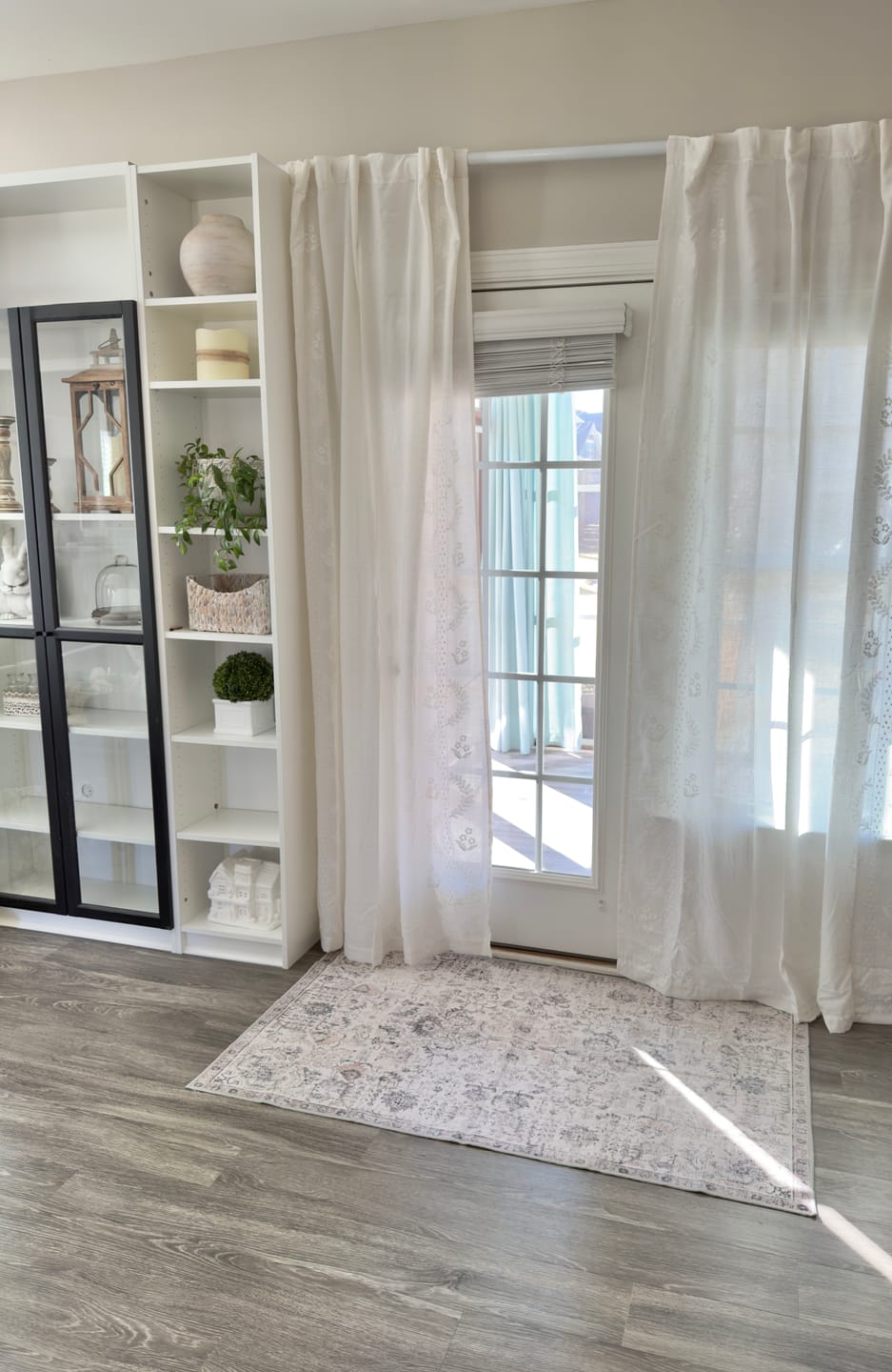 Customer photo review of Embroidered Vine Floral Linen Curtains