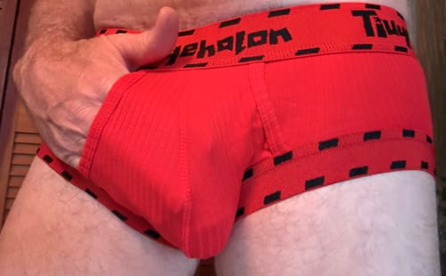 Customer photo review of 2 Pack Men's Ultra-Soft Support Pouch Trunks