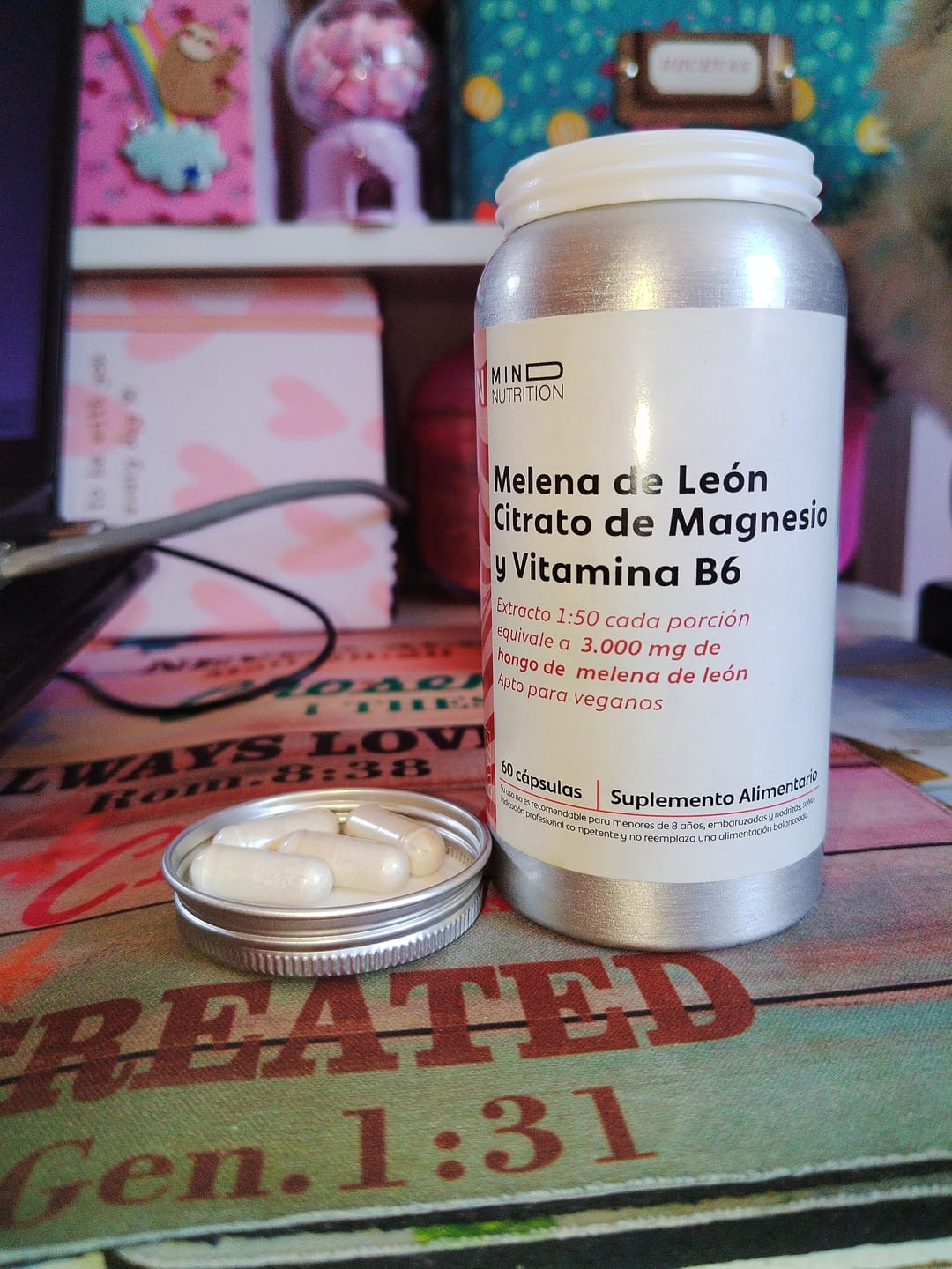 Customer photo review of Melena de León + Citrato de Magnesio + Vitamina B6 Capsulas Vegetales