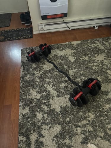 Customer photo review of Hyperbell Bundle: Bar, EZ Curl, Kettlebell, Pad