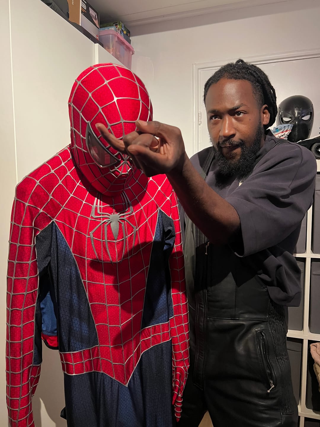 Customer photo review of Tailor made!  Tobey Maguire Spider-Man Life Size Wearable Costume